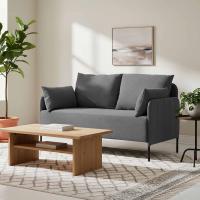 Ziden Couch 2 Sitzer Stoff dunkelgrau 
