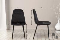 4er Set Stühle Giverny Samt schwarz 4er Set Stühle Giverny Samt schwarz