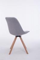 Besucherstuhl Troyes Drehbar Natura Stoff Rund grau 