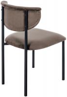 2er Set Besucherstuhl Gambell Samt braun 
