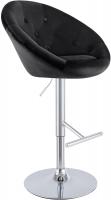 Barhocker London Samt chrom schwarz