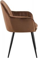 Esszimmerstuhl Cheryl Samt schwarz braun 