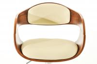 2er Set Barhocker Kingston Kunstleder walnuss/creme 