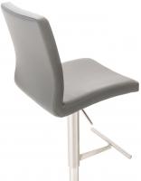 2er Set Barhocker Cadiz Kunstleder edelstahl grau 