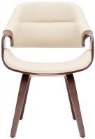 Esszimmerstuhl Maira Kunstleder walnuss/creme 