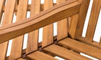 Baumbank Kenna mit Armlehne halbrund 200 cm teak 