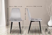 4er Set Esszimmerstühle Napier Samt creme 