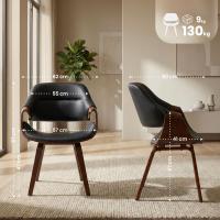 Esszimmerstuhl Maira Kunstleder walnuss/schwarz Esszimmerstuhl Maira Kunstleder walnuss/schwarz