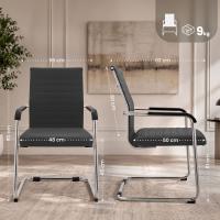 2er Set Besucherstuhl Hakon grau 
