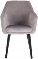 Esszimmerstuhl Utrecht Samt schwarz (eiche) grau 