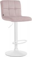 Barhocker Peru Samt weiß rosa 