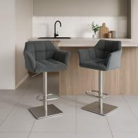 Barhocker Damaso E Cord grau 