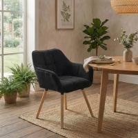 Esszimmerstuhl Vienna Cord natura schwarz