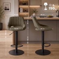 Barhocker HD Milet B Stoff taupe Barhocker HD Milet B Stoff taupe