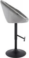 Barhocker London Samt schwarz grau 