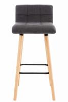 2er Set Barhocker Lincoln Samt grau 