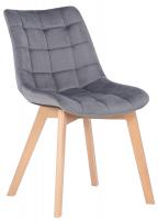 2er Set Esszimmerstühle Passaic Samt grau 