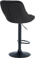 2er Set Barhocker Lazio Samt schwarz schwarz 