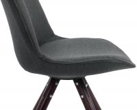 4er Set Stühle Toulouse Stoff Rund cappuccino (eiche) dunkelgrau 