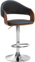 2er Set Barhocker Nilse Kunstleder chrom walnuss/schwarz 
