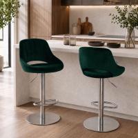 Barhocker HD Milet C Samt grün 