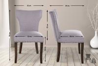 2er Set Esszimmerstuhl Zadar Stoff antik-dunkel grau 