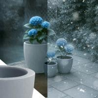 3er Set Pflanzkübel 1 grau 