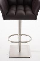2er Set Barhocker Damaso Kunstleder edelstahl braun 