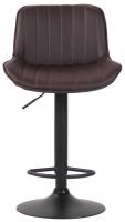 2er Set Barhocker Lentini Kunstleder schwarz braun 