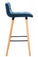 2er Set Barhocker Lincoln Samt blau 