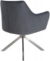 Esszimmerstuhl Swing Samt edelstahl dunkelgrau 