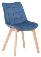 2er Set Esszimmerstühle Passaic Samt blau 
