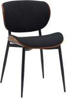 Besucherstuhl Enid Stoff walnuss/schwarz 