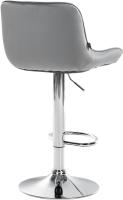 Barhocker Vonore Samt chrom grau 
