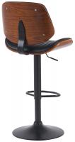 2er Set Barhocker Clawson Kunstleder schwarz walnuss/schwarz 