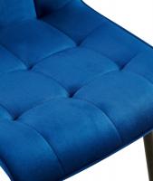 2er Set Esszimmerstuhl Gifford Samt dunkelblau 