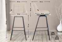 4er Set Barhocker Weston Schwenkbar Kunstleder creme 