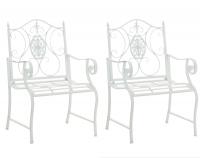 2er Set Gartenstühle Punjab weiß
