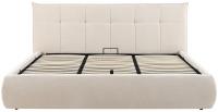 Bett Mirka 180x200 cm Stoff creme 