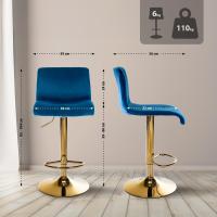 Barhocker Hover Samt G blau 