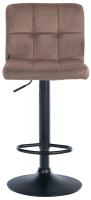2er Set Barhocker Peru Samt schwarz braun 