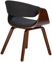 Esszimmerstuhl Foley Stoff walnuss/schwarz 