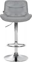 Barhocker Vonore Samt chrom grau 