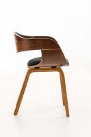 Besucherstuhl Kingston Stoff walnuss/schwarz 