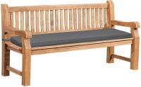 Teakbank Daxon mit Sitzkissen 180 cm dunkelgrau Teakbank Daxon mit Sitzkissen 180 cm dunkelgrau