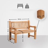 Teakbank Jackson 120 cm mit Abdeckhaube teak 