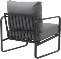 Lounger Manea Kunstleder grau 