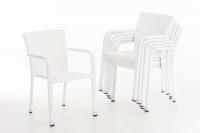 Polyrattan Stuhl Leonie weiß Polyrattan Stuhl Leonie weiß