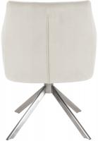 Esszimmerstuhl Swing Samt edelstahl creme 