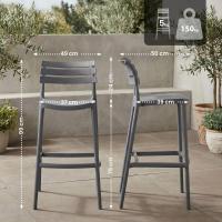 Barhocker Rafan dunkelgrau 